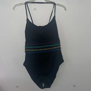 Soluna Swim Summer Soltice Stitched One-Piece Night Size Large NWOT